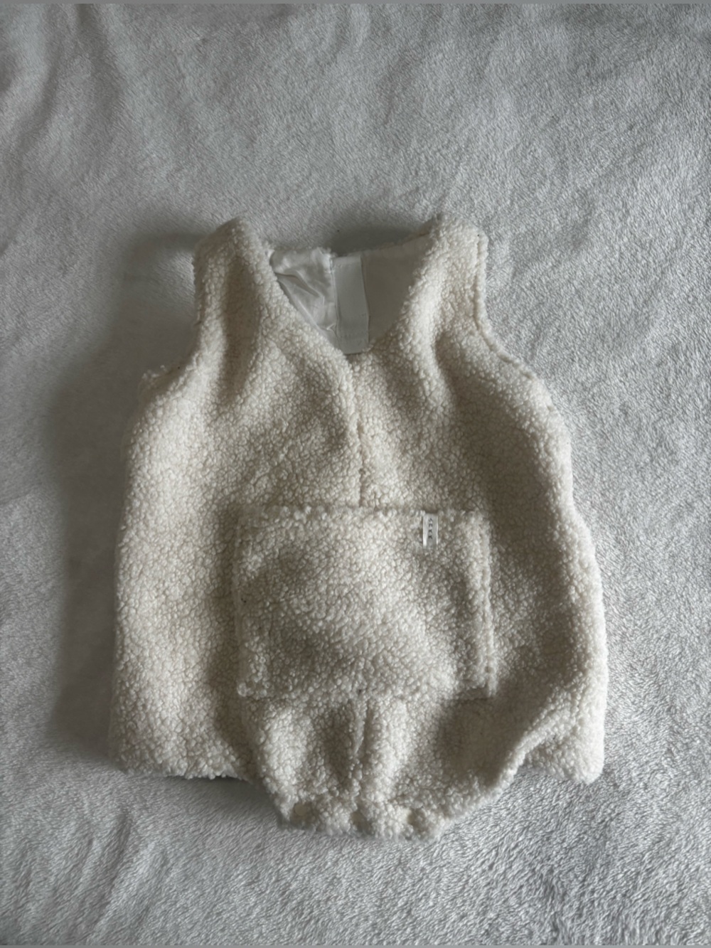 Cozy Cream Sherpa One-Piece Bodysuit - Kids